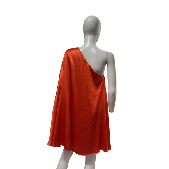 Michael Costello x Revolve 'Barbara' Orange Polyester Mini Dress Size M - Picture 3 of 4
